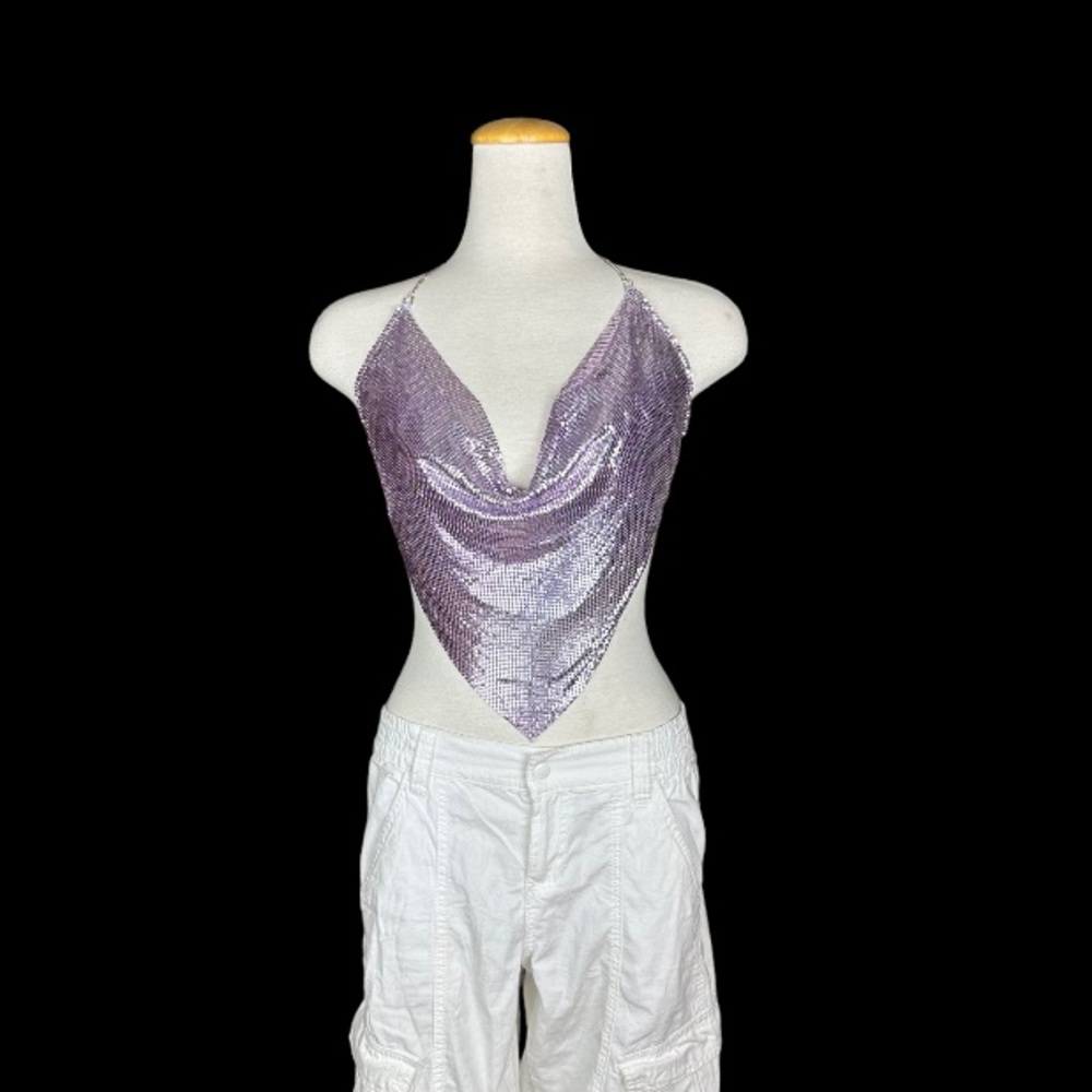 NWT GARAGE open back sequined halter top | multiple sizes available